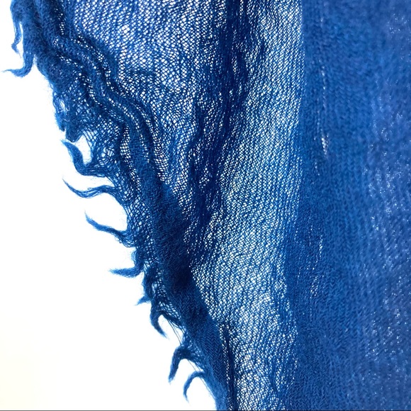 Covering Collection Wool Scarf in Shades of Blue - Picture 2 of 7